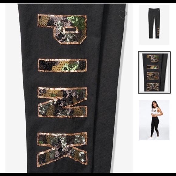 PINK Camouflage Tee, Bling Leggings and Pouch - Picture 4 of 5